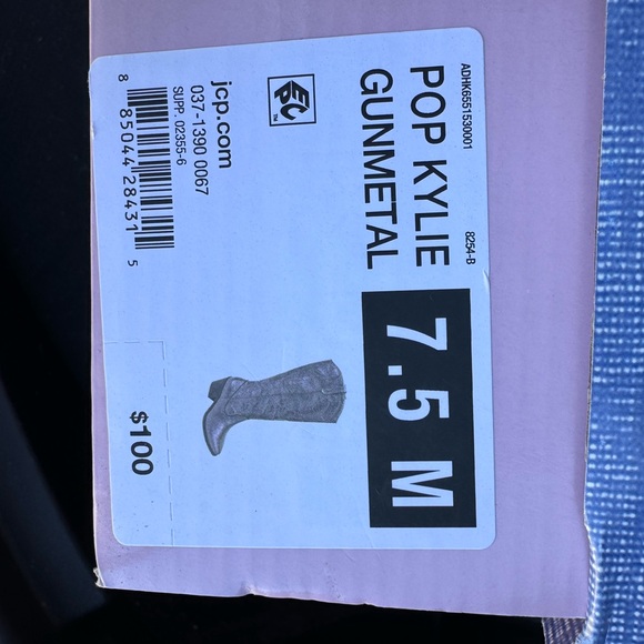 POP Kylie Gunmetal Boots NWT Sz.7.5 - Picture 7 of 8